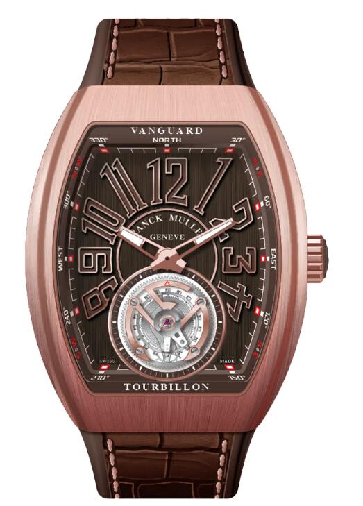 Buy Franck Muller Vanguard Tourbillon Rose Gold White Diamonds Case Replica Watch for sale Cheap Price V 41 T (BN) (BR) (5N) (BN BN 5N BR)